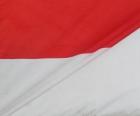 Флаг Индонезии, состоящий из двух полос одинакового размера, верхний-красный и нижней белым